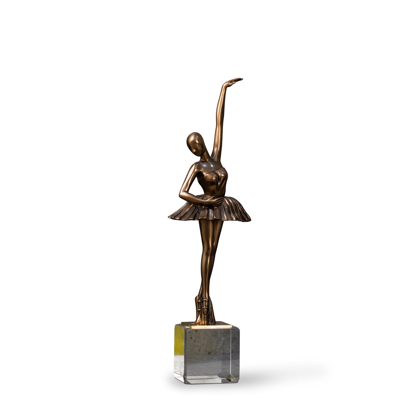 Gold ballerina statue by Home 360