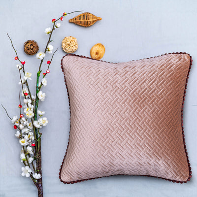 Beige Embossed Cushion Covers (Set of 2)