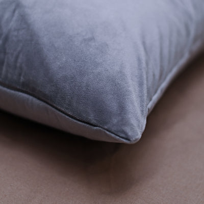 Charcoal Plush Cushion Covers (Set of 2)