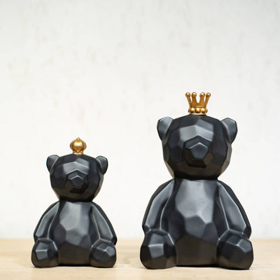 Crowned teddy bear decor by Home 360