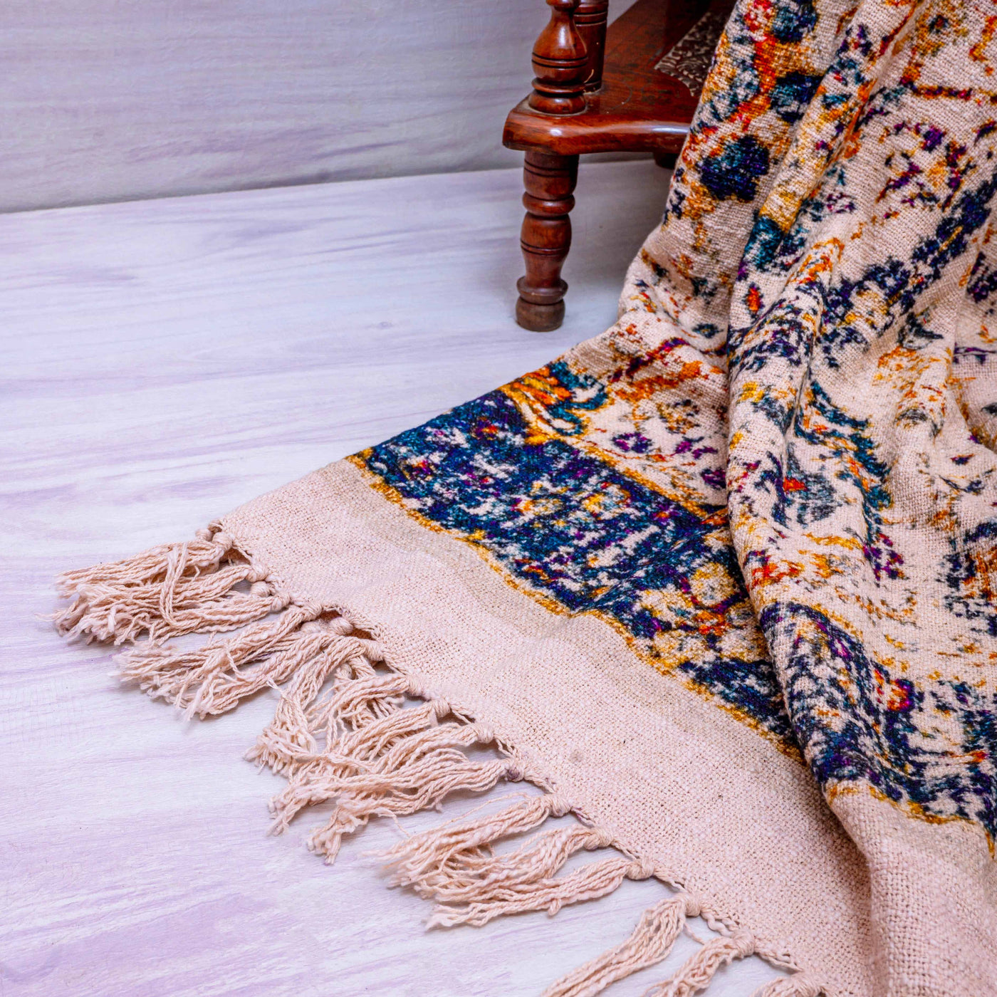 Block printed throw by Home 360