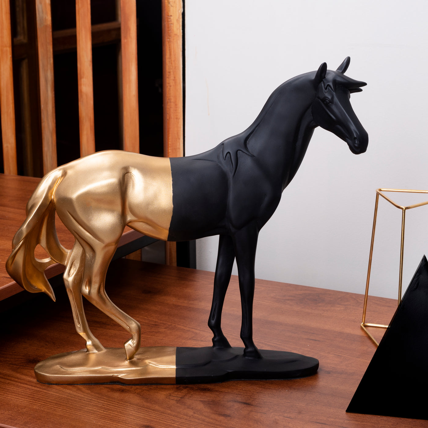 Spades of Horse Bi-Color Black & Gold