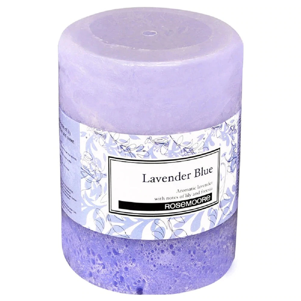 Scented Pillar Candle (Lavender Blue)