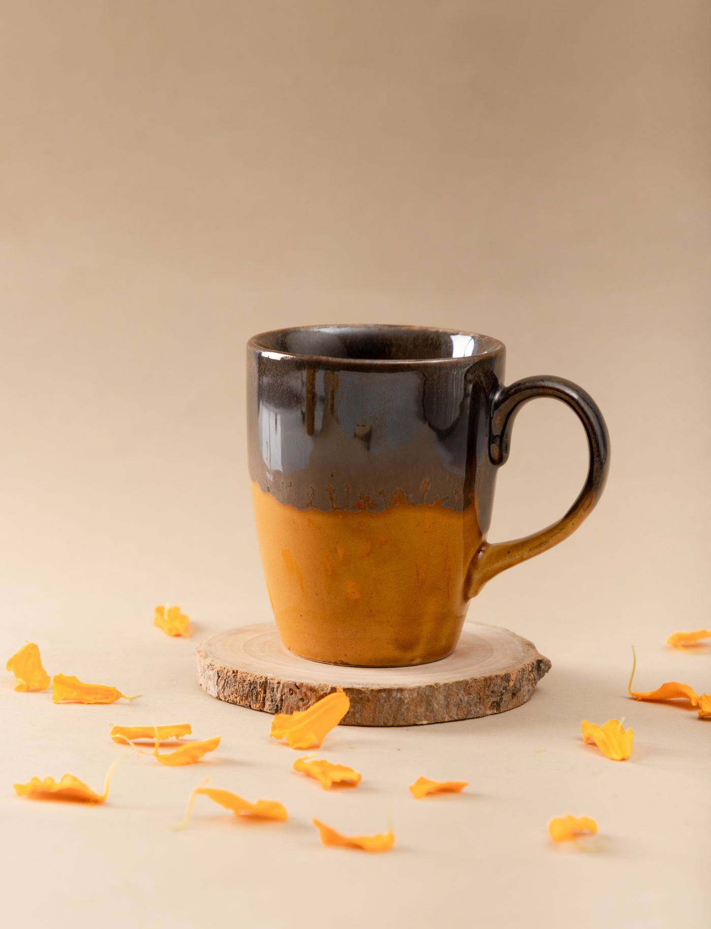Amber Marigold Coffee Mugs (Set of 2)