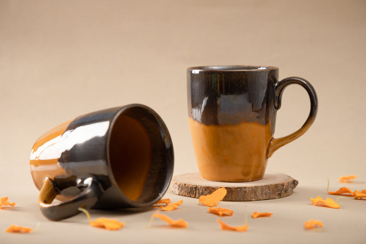 Amber Marigold Coffee Mugs (Set of 2)