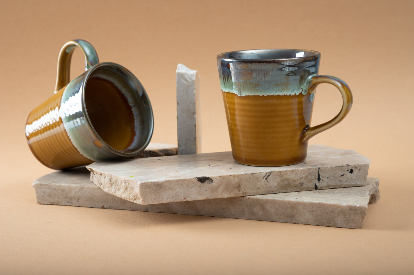 Mustard Opal Coffee Mugs (Set of 2)