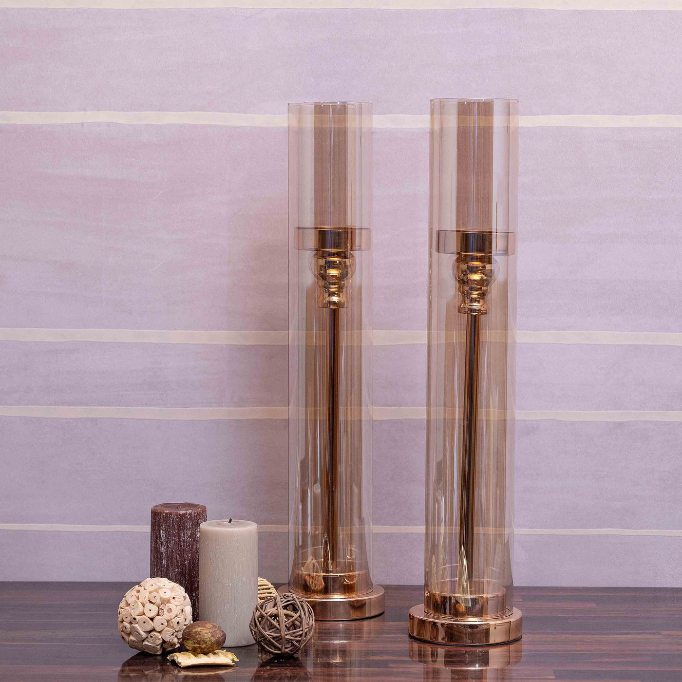 Gold decorative candle stands by Home 360
