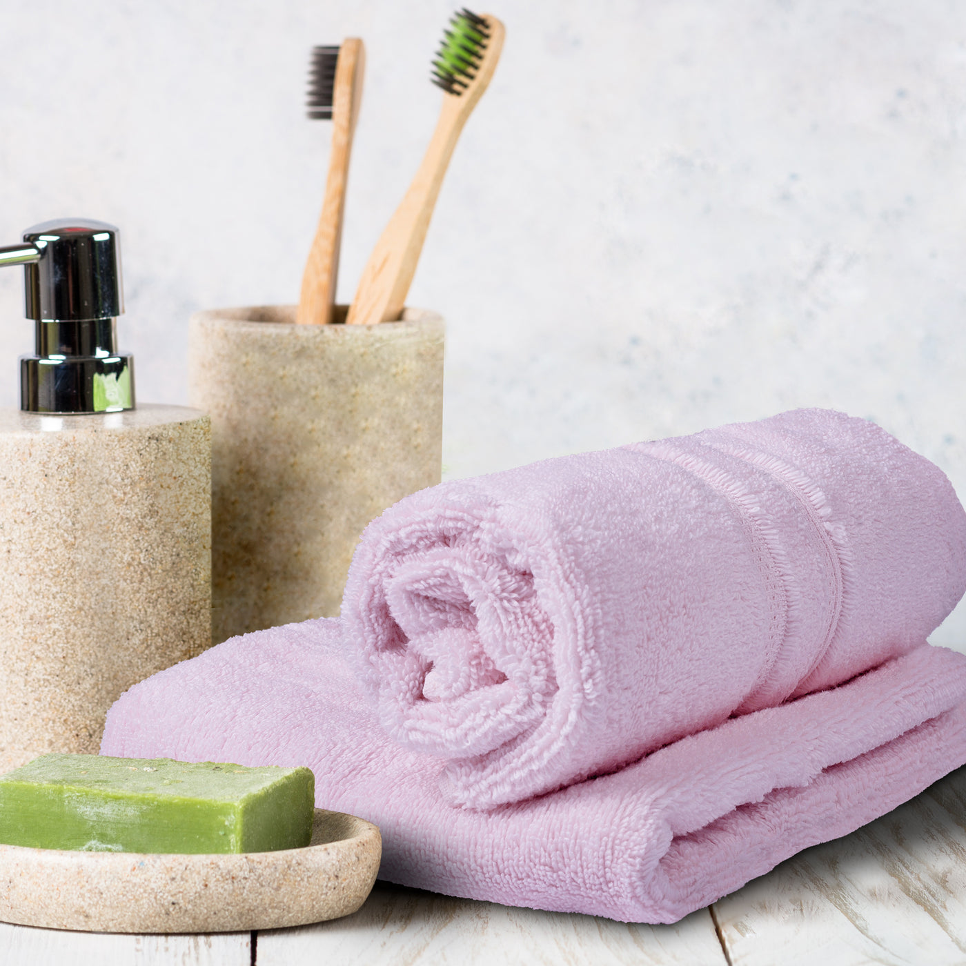 Luxe Fibrosoft Towels (Blush Pink)